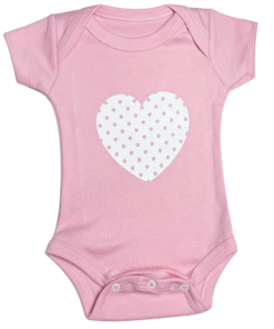 Body corazon con puntitos Manga corta